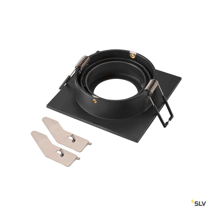SLV 1007340 NEW TRIA® 75, ceiling installation ring, L: 9 W: 9 H: 2.6 cm, IP 20, black