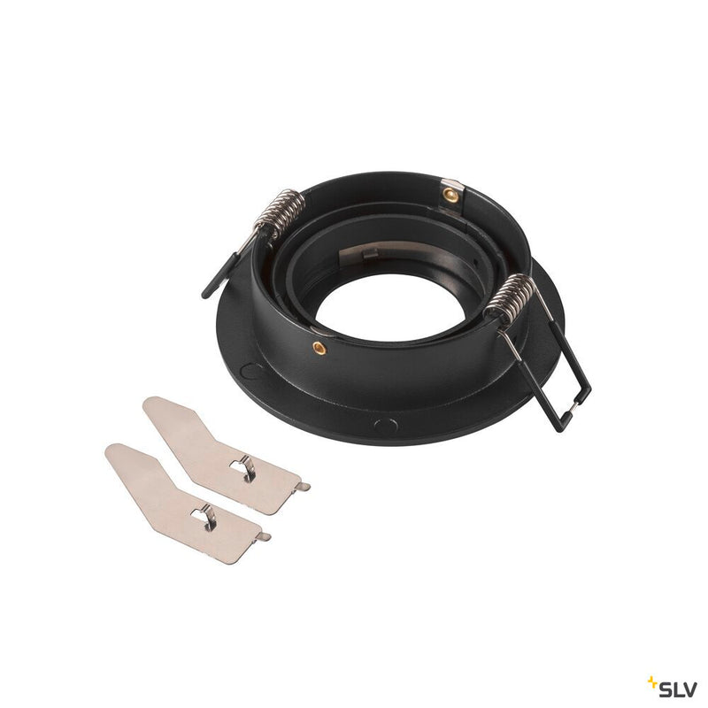SLV 1007343 NEW TRIA® 75, ceiling installation ring, D: 9.3 H: 2.6 cm, IP 20, black