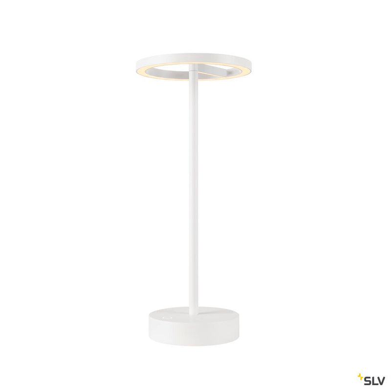 SLV 1007357 VINOLINA ONE, table lamp, battery, IP54, 2700 K, TOUCH, white