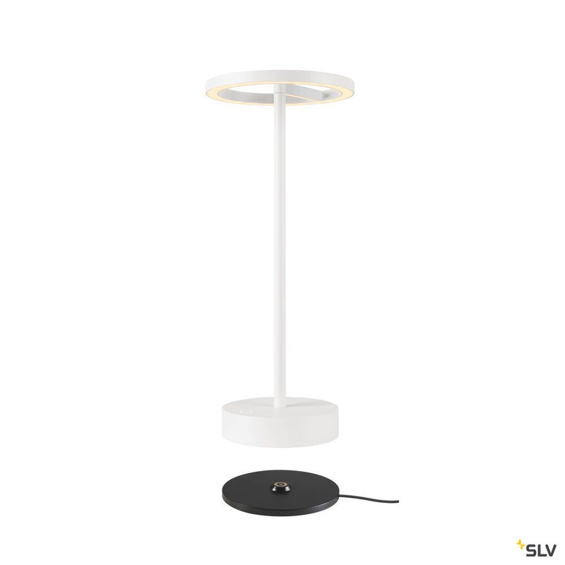SLV 1007357 VINOLINA ONE, table lamp, battery, IP54, 2700 K, TOUCH, white