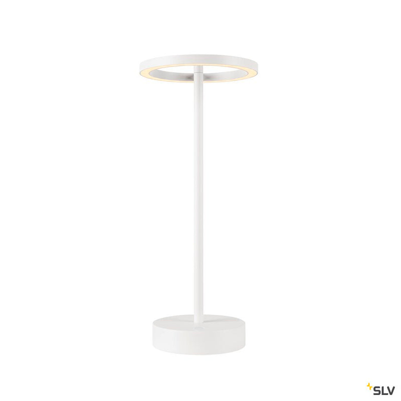 SLV 1007357 VINOLINA ONE, table lamp, battery, IP54, 2700 K, TOUCH, white