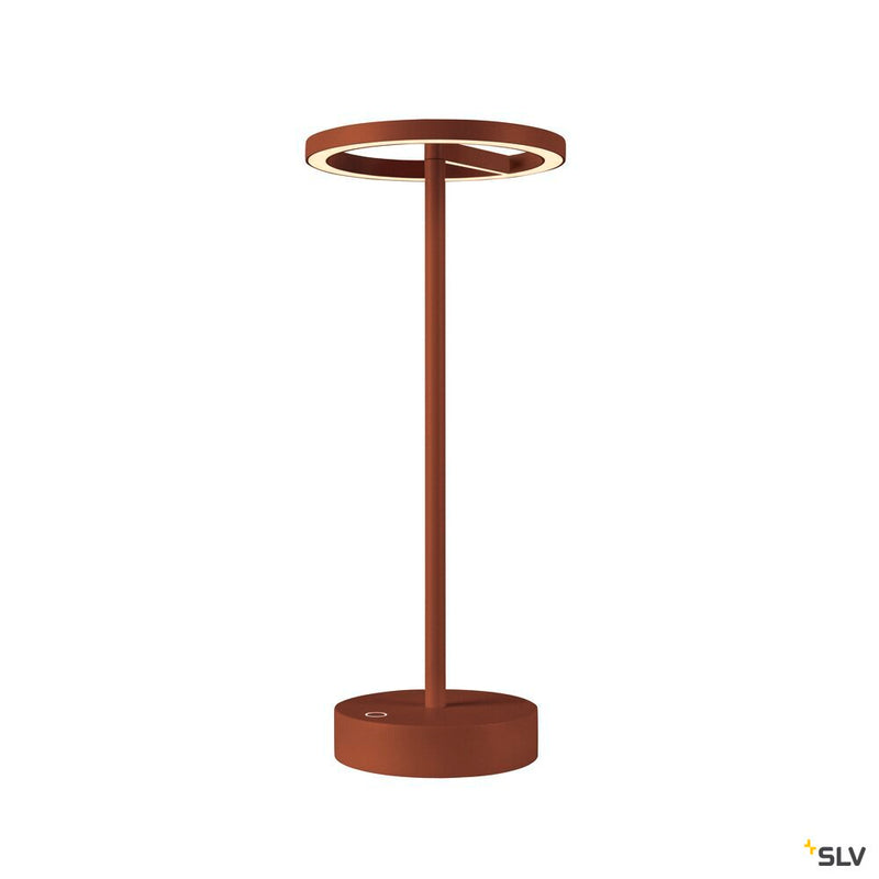 SLV 1007358 VINOLINA ONE, table lamp, battery, IP54, 2700 K, TOUCH, rust
