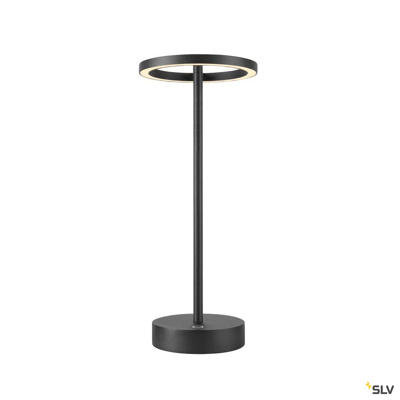 SLV 1007359 VINOLINA ONE, table lamp, battery, IP54, 2700 K, TOUCH, black