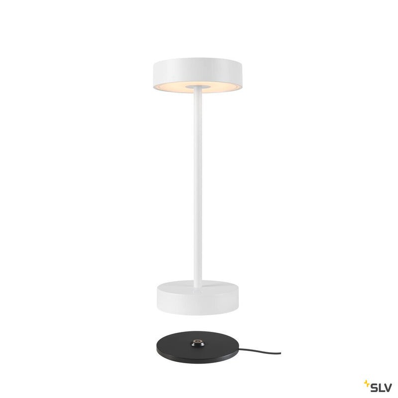 SLV 1007360 VINOLINA, table lamp, battery, IP54, 2700/3000 K, TOUCH, white