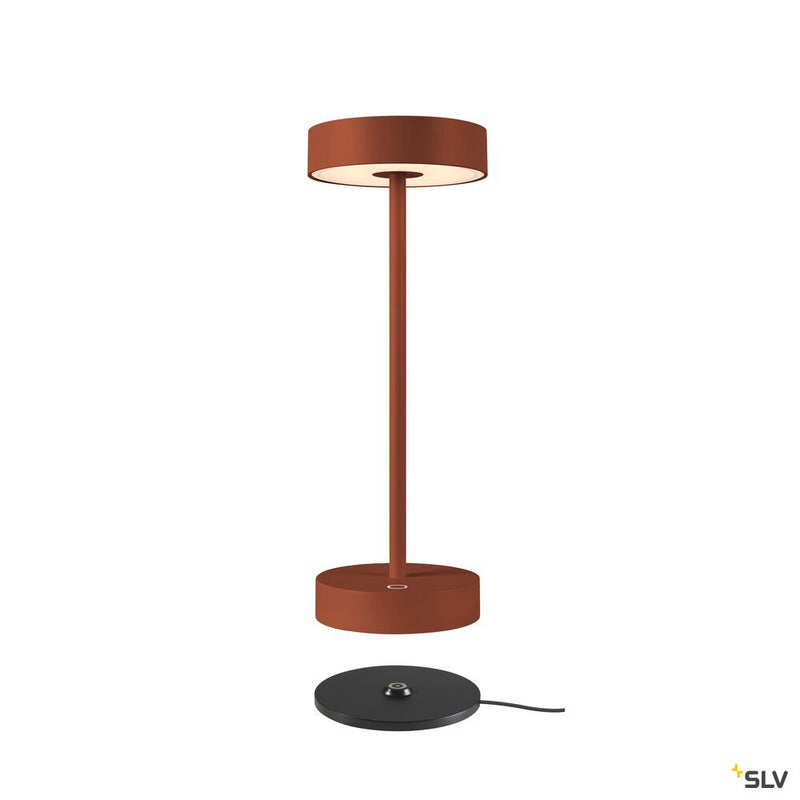 SLV 1007361 VINOLINA, table lamp, battery, IP54, 2700/3000 K, TOUCH, rust