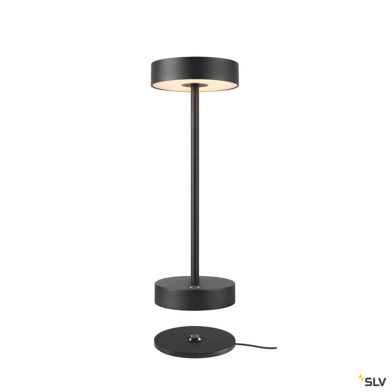 SLV 1007362 VINOLINA, table lamp, battery, IP54, 2700/3000 K, TOUCH, black