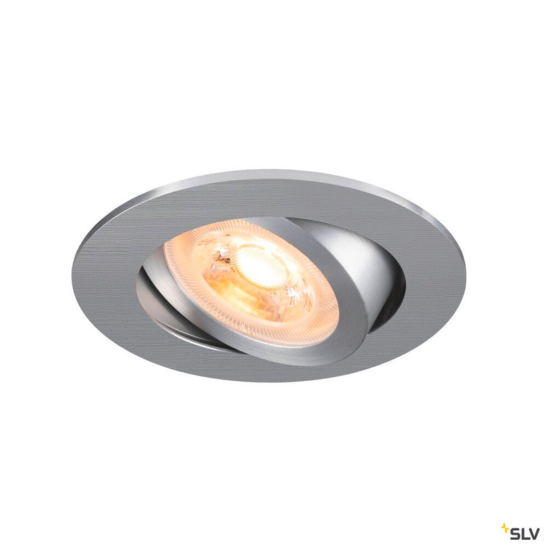 SLV 1007370 NEW TRIA® 68, recessed ceiling light, round, max. 10 W GU10, aluminium