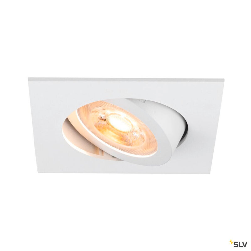 SLV 1007371 NEW TRIA® 68, recessed ceiling light, square, max. 10 W GU10, white