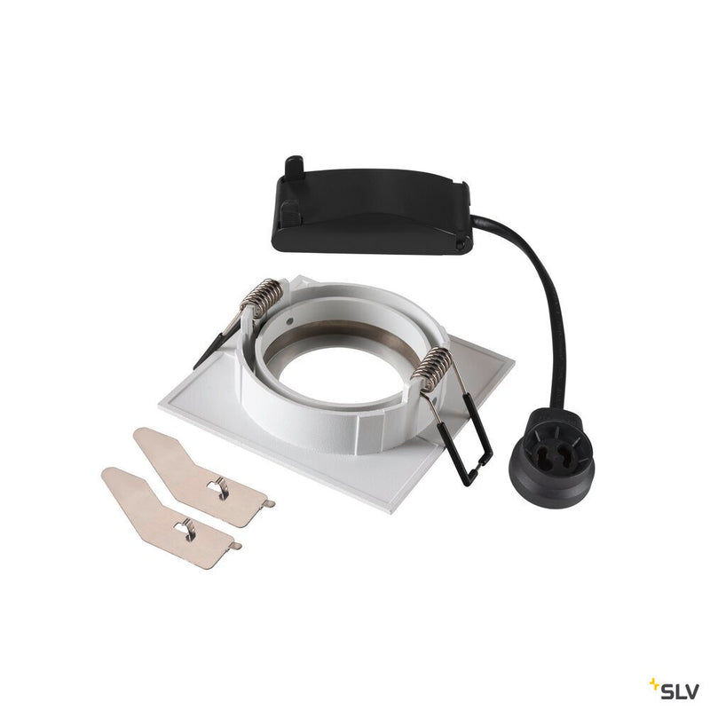 SLV 1007371 NEW TRIA® 68, recessed ceiling light, square, max. 10 W GU10, white