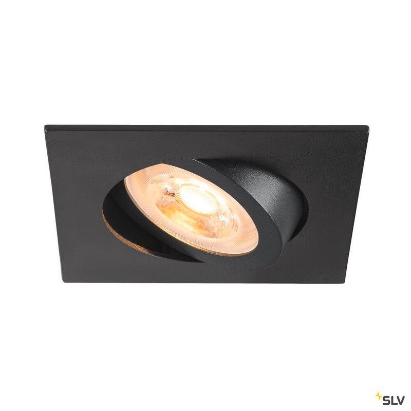 SLV 1007372 NEW TRIA® 68, recessed ceiling light, square, max. 10 W GU10, black