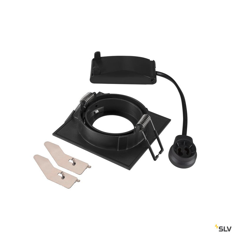 SLV 1007372 NEW TRIA® 68, recessed ceiling light, square, max. 10 W GU10, black
