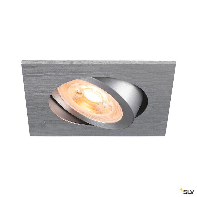 SLV 1007373 NEW TRIA® 68, recessed ceiling light, square, max. 10 W GU10, aluminium