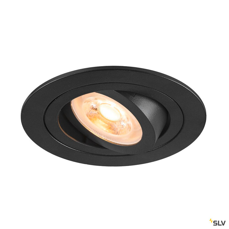 SLV 1007375 NEW TRIA® 75, recessed ceiling light, round, max. 10 W GU10, black