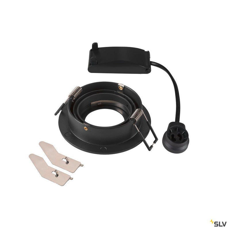 SLV 1007375 NEW TRIA® 75, recessed ceiling light, round, max. 10 W GU10, black
