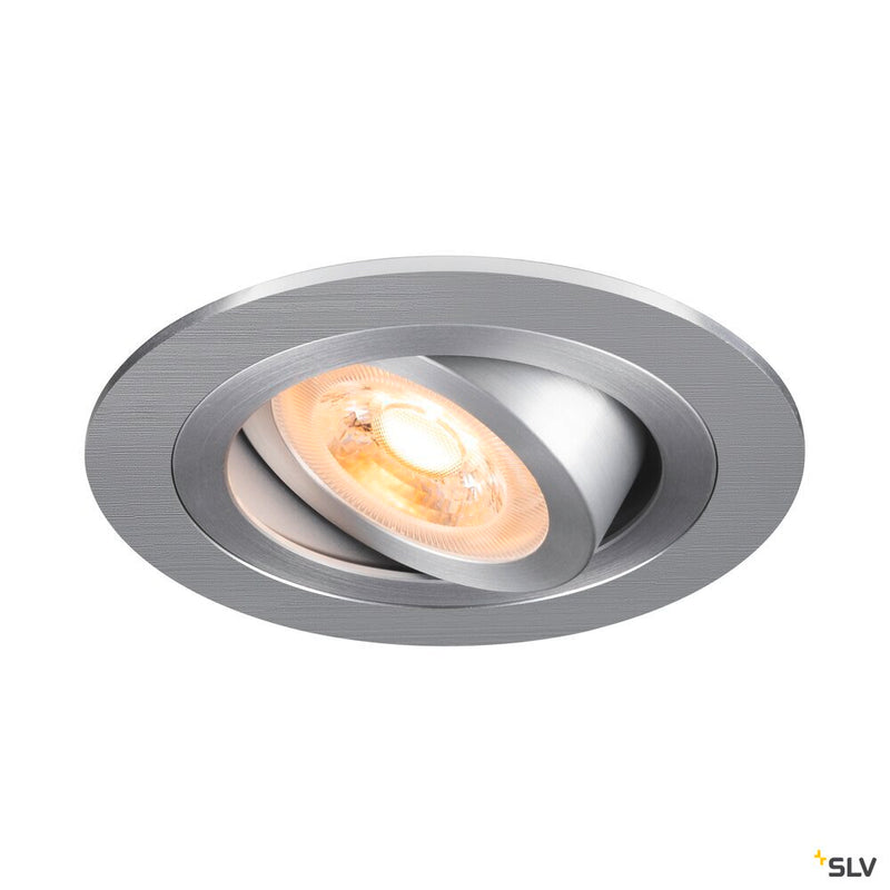 SLV 1007376 NEW TRIA® 75, recessed ceiling light, round, max. 10 W GU10, aluminium