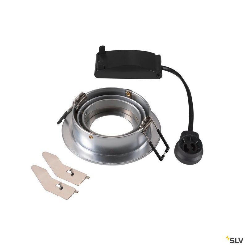 SLV 1007376 NEW TRIA® 75, recessed ceiling light, round, max. 10 W GU10, aluminium