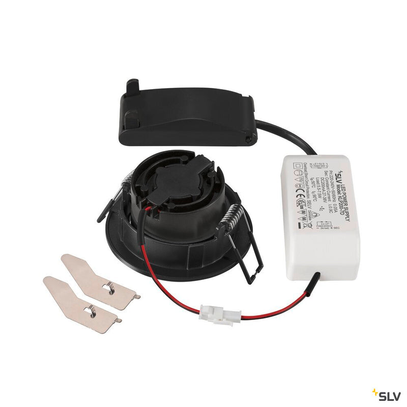 SLV 1007392 NEW TRIA® 68, recessed ceiling light, 3000 K, 60°, IP 20, round, black