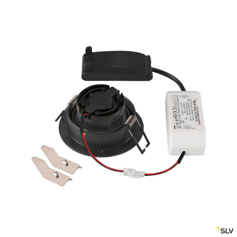SLV 1007402 NEW TRIA® 75, recessed ceiling light, 2700 K, 38°, IP 20, round, black