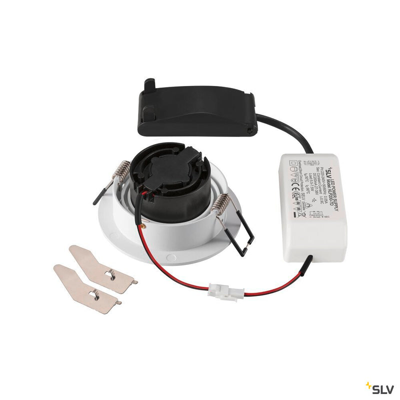 SLV 1007403 NEW TRIA® 75, recessed ceiling light, 3000 K, 38°, IP 20, round, white