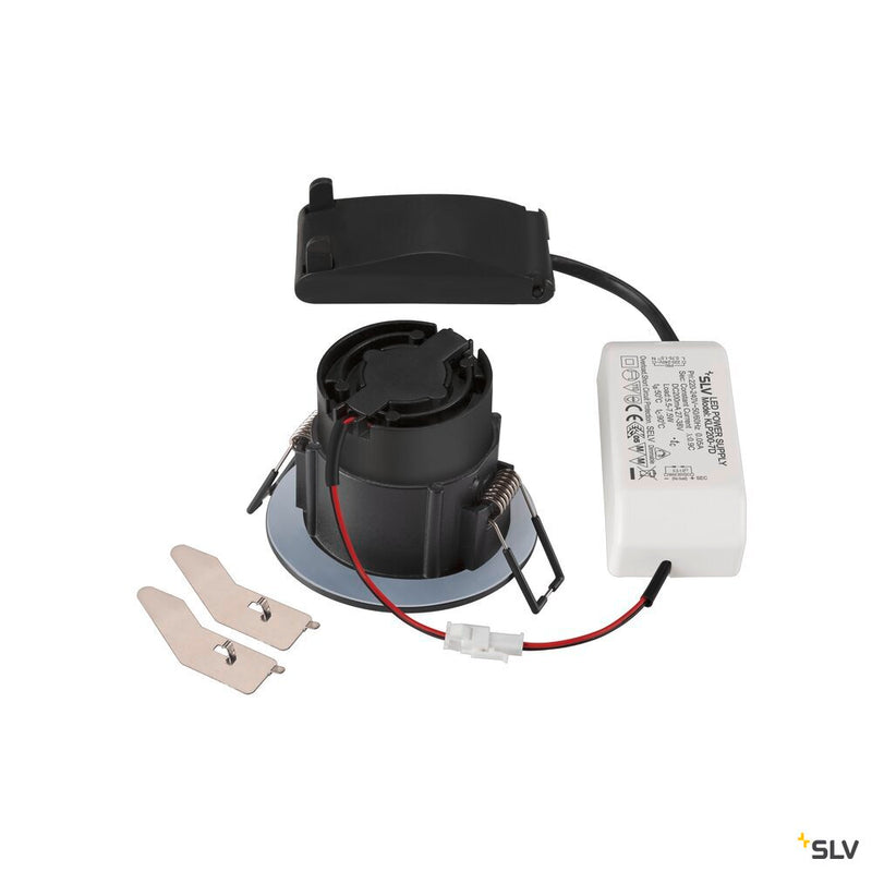 SLV 1007406 NEW TRIA® 68, recessed ceiling light, 2700 K, 38°, IP 20 / IP 65, round, black