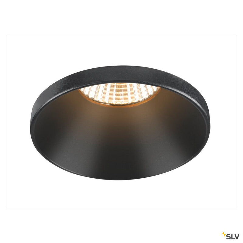 SLV 1007449 NEW TRIA® 75, ceiling installation ring, recessed, attachment, D: 8.2 H: 4.9 cm, IP 20, black