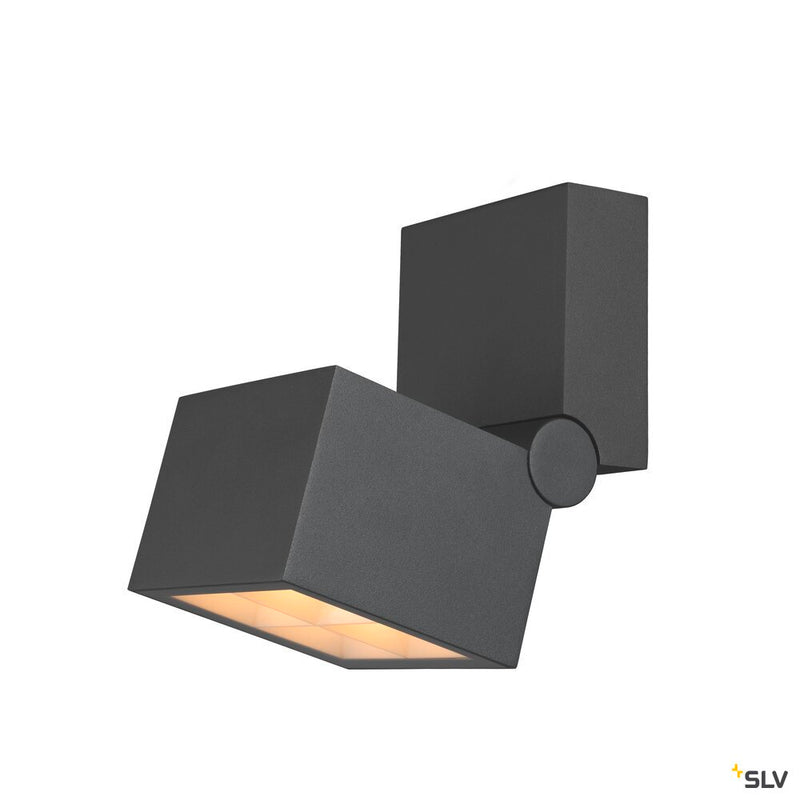 SLV 1007458 S-CUBE, wall and ceiling-mounted light, 2700/3000 K, 15 W, PHASE, 80°, anthracite