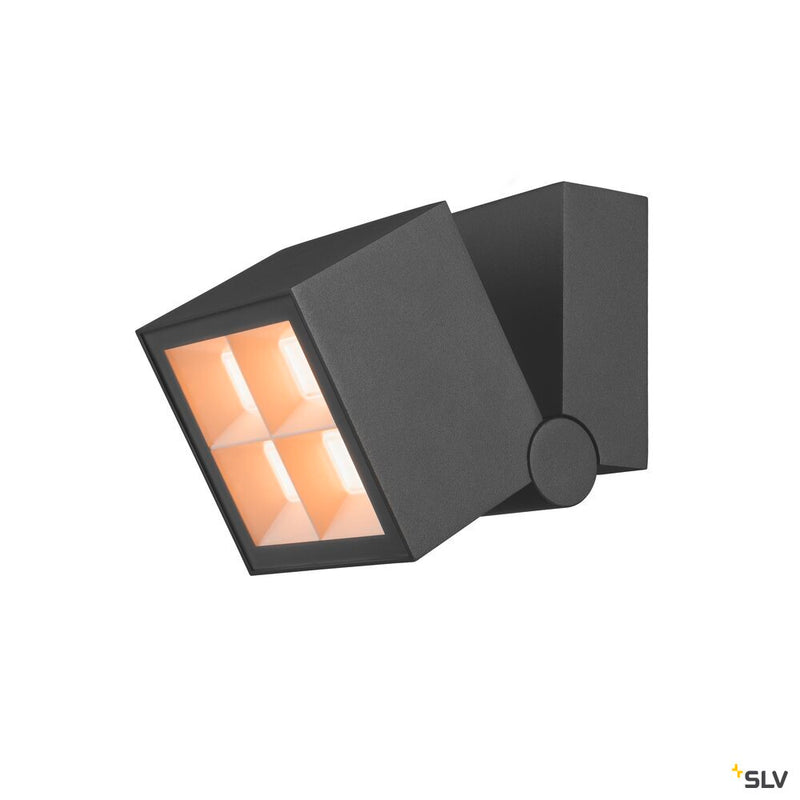 SLV 1007458 S-CUBE, wall and ceiling-mounted light, 2700/3000 K, 15 W, PHASE, 80°, anthracite
