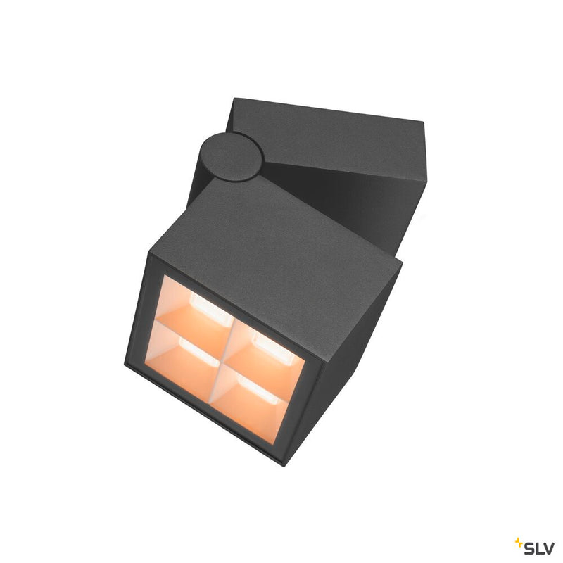 SLV 1007458 S-CUBE, wall and ceiling-mounted light, 2700/3000 K, 15 W, PHASE, 80°, anthracite