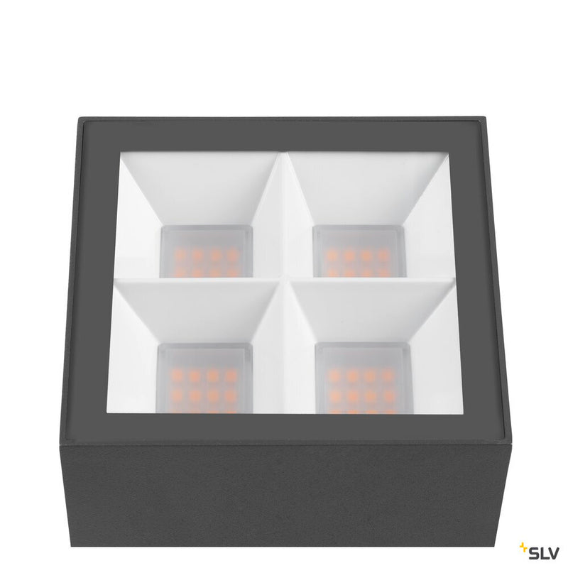 SLV 1007461 S-CUBE, ceiling-mounted light, 2700/3000 K, 15 W, PHASE, 80°, anthracite