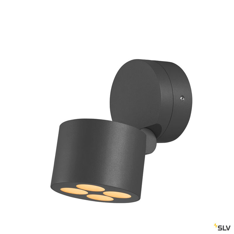 SLV 1007511 R-CUBE, wall and ceiling-mounted light, 2700/3000 K, 15 W, PHASE, 70°, anthracite