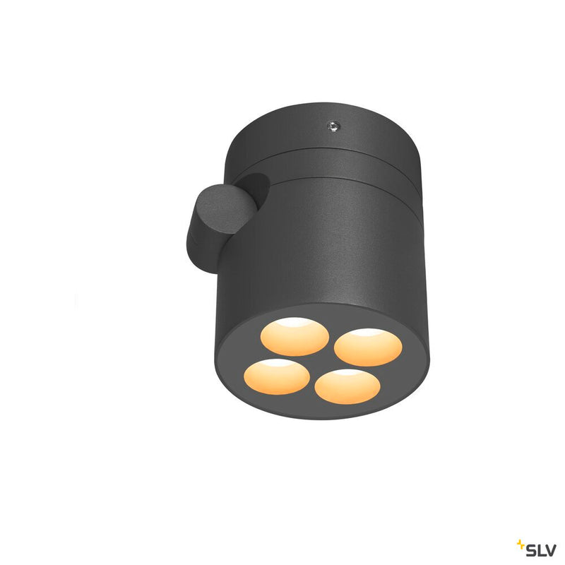 SLV 1007511 R-CUBE, wall and ceiling-mounted light, 2700/3000 K, 15 W, PHASE, 70°, anthracite