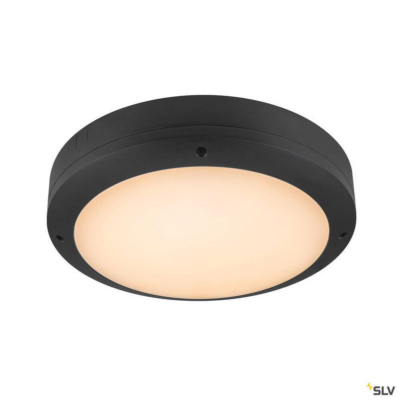 SLV 1007514 OUTDOOR BULKHEAD V 360 , 20 W 830/840/856 IP65 IK10, Black