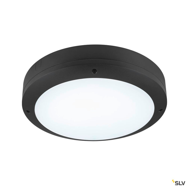 SLV 1007514 OUTDOOR BULKHEAD V 360 , 20 W 830/840/856 IP65 IK10, Black