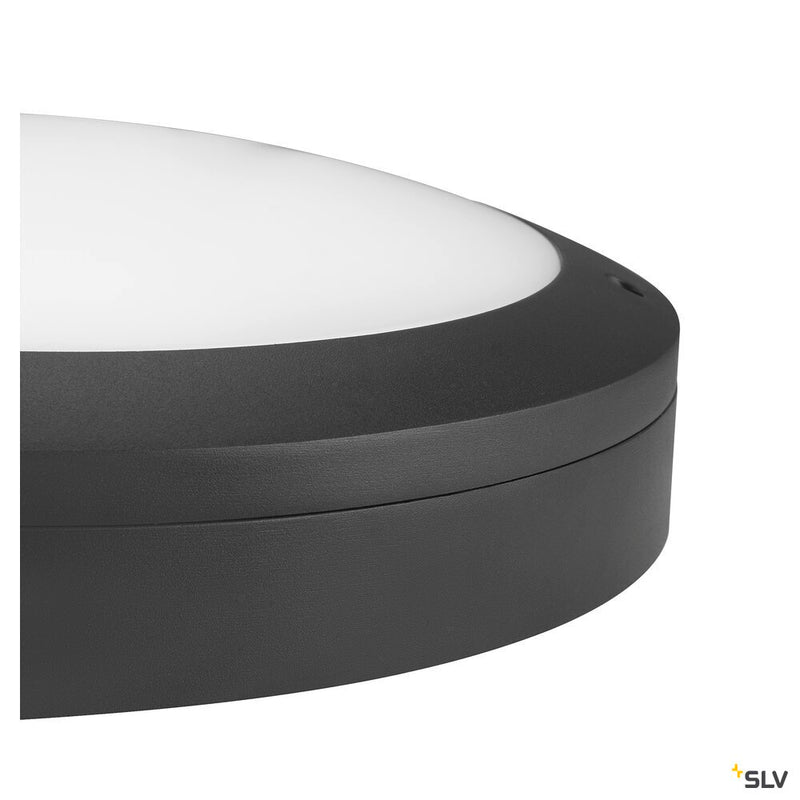 SLV 1007515 OUTDOOR BULKHEAD V 360, SENSOR 20W 830/840/856 IP65 IK10, black