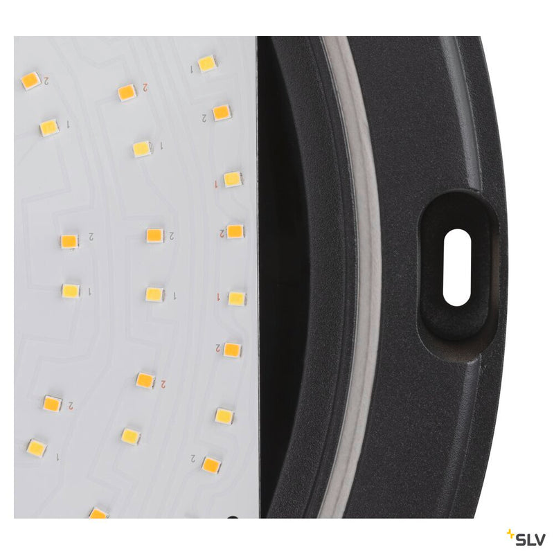 SLV 1007515 OUTDOOR BULKHEAD V 360, SENSOR 20W 830/840/856 IP65 IK10, black