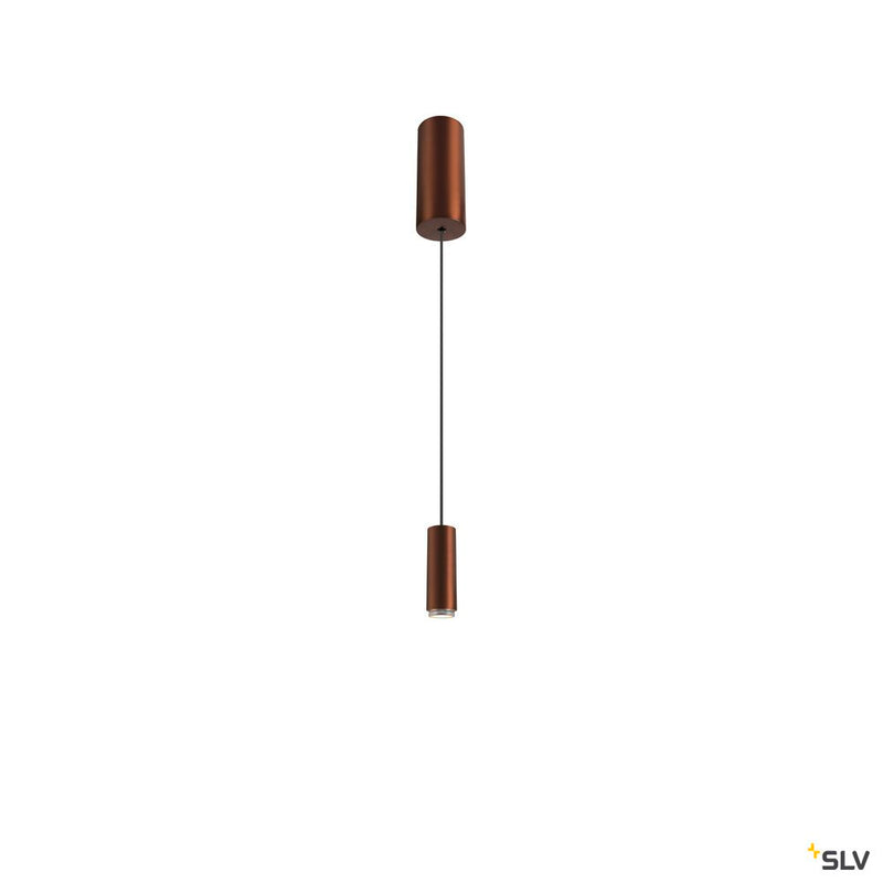 SLV 1007520 LALU®, pendant light, Led Base, Mix&Match, 150 cm, 9.5 W, 3000 K, PHASE, bronze