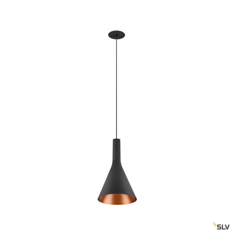 SLV 1007548 LALU®, pendant light, Led Base, Mix&Match, recessed, 150 cm, 9.5 W, 3000 K, PHASE, black