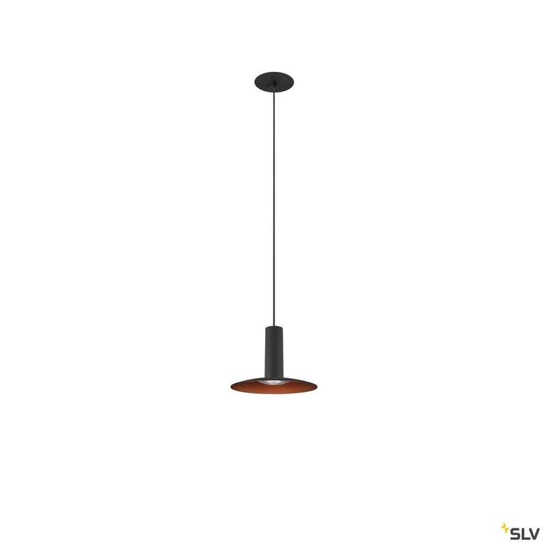 SLV 1007548 LALU®, pendant light, Led Base, Mix&Match, recessed, 150 cm, 9.5 W, 3000 K, PHASE, black