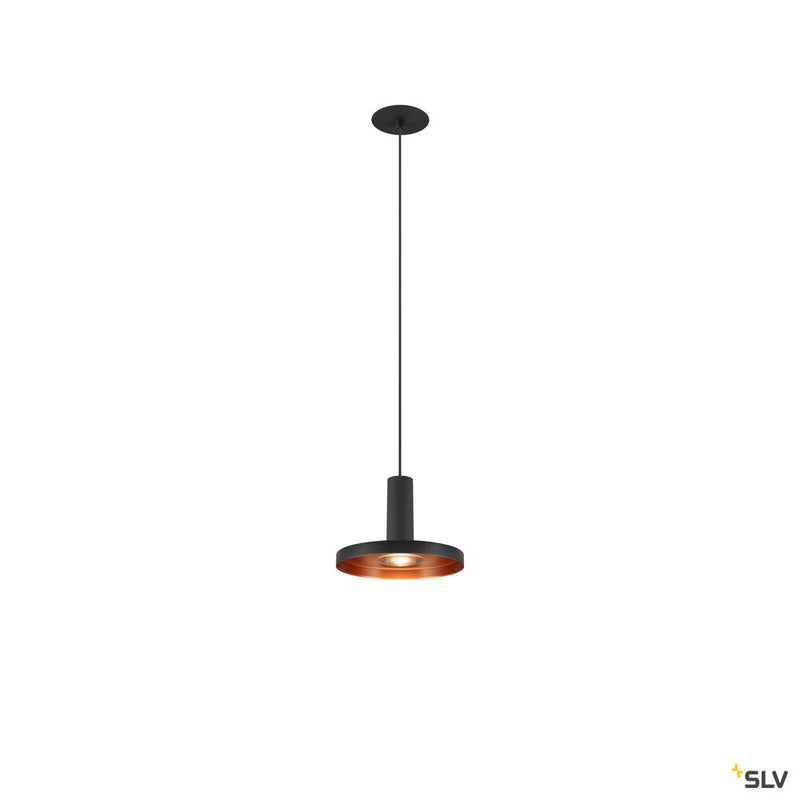 SLV 1007548 LALU®, pendant light, Led Base, Mix&Match, recessed, 150 cm, 9.5 W, 3000 K, PHASE, black