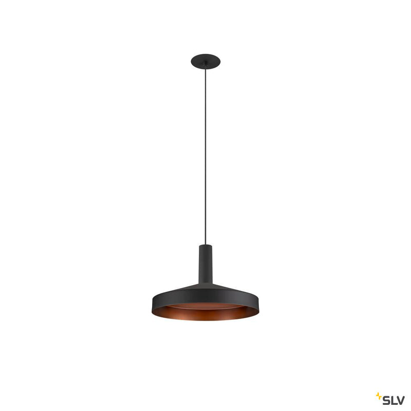 SLV 1007548 LALU®, pendant light, Led Base, Mix&Match, recessed, 150 cm, 9.5 W, 3000 K, PHASE, black