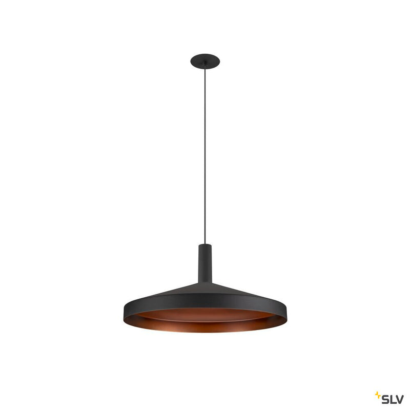SLV 1007548 LALU®, pendant light, Led Base, Mix&Match, recessed, 150 cm, 9.5 W, 3000 K, PHASE, black