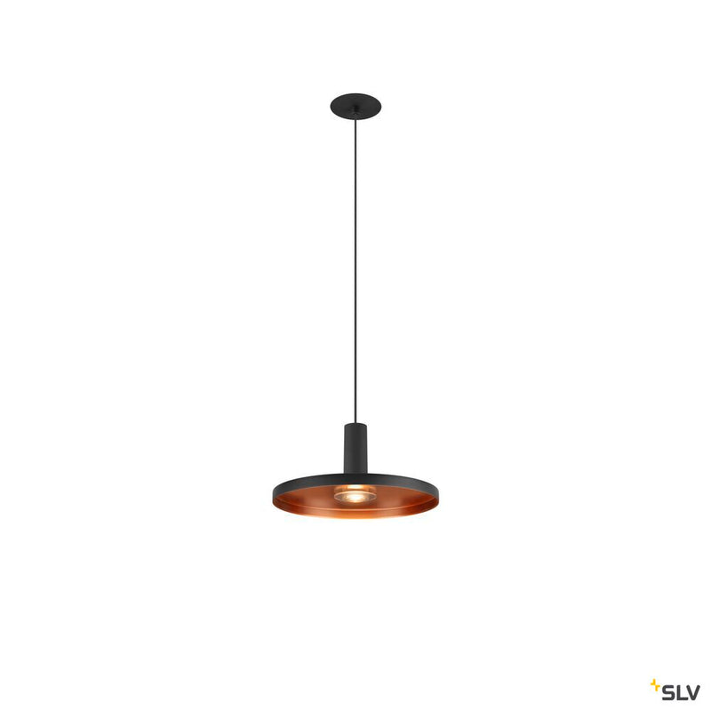 SLV 1007548 LALU®, pendant light, Led Base, Mix&Match, recessed, 150 cm, 9.5 W, 3000 K, PHASE, black
