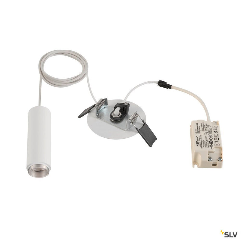 SLV 1007549 LALU®, pendant light, Led Base, Mix&Match, recessed, 150 cm, 9.5 W, 3000 K, PHASE, white