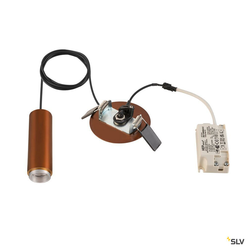 SLV 1007550 LALU®, pendant light, Led Base, Mix&Match, recessed, 150 cm, 9.5 W, 3000 K, PHASE, bronze