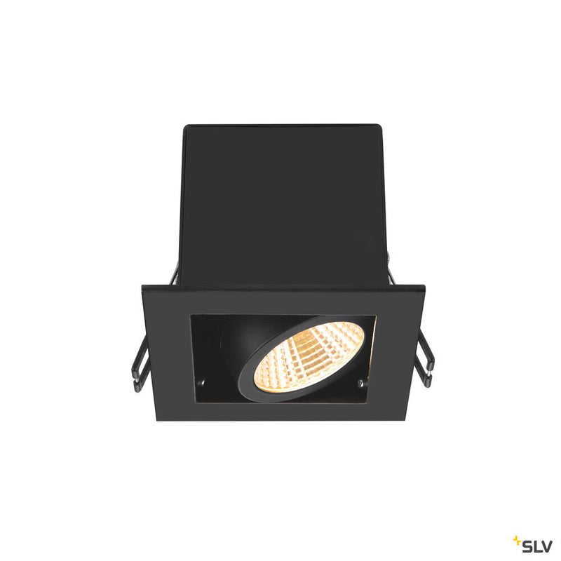 SLV 1007551 KADUX, recessed ceiling light, single, 3000 K, 38°, IP 20, square, black