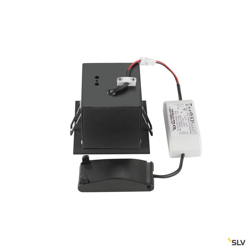 SLV 1007551 KADUX, recessed ceiling light, single, 3000 K, 38°, IP 20, square, black