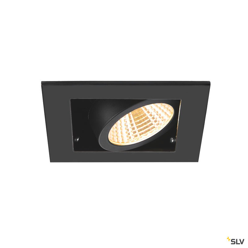 SLV 1007551 KADUX, recessed ceiling light, single, 3000 K, 38°, IP 20, square, black