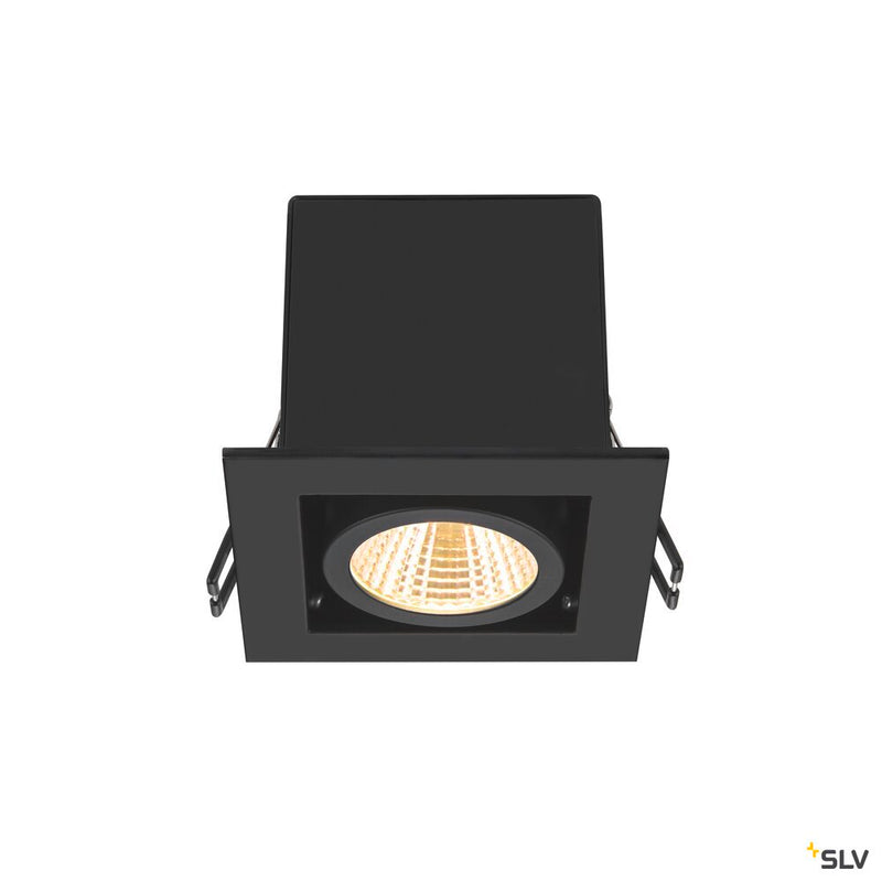 SLV 1007551 KADUX, recessed ceiling light, single, 3000 K, 38°, IP 20, square, black