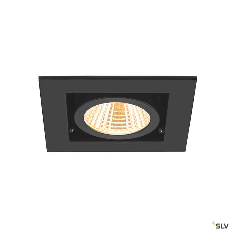 SLV 1007551 KADUX, recessed ceiling light, single, 3000 K, 38°, IP 20, square, black