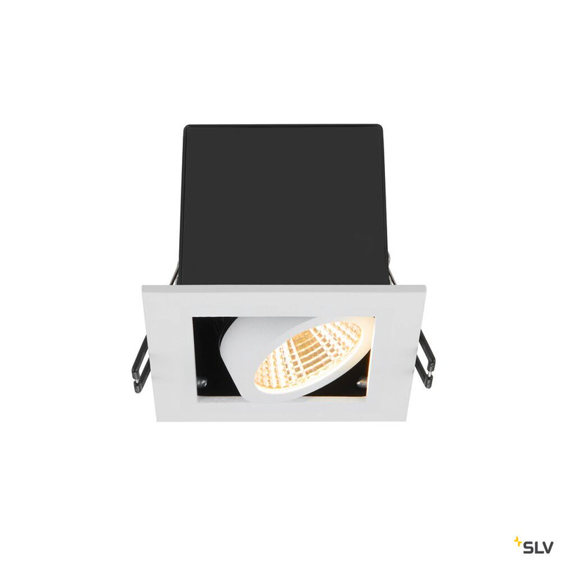 SLV 1007552 KADUX, recessed ceiling light, single, 3000 K, 38°, IP 20, square, white